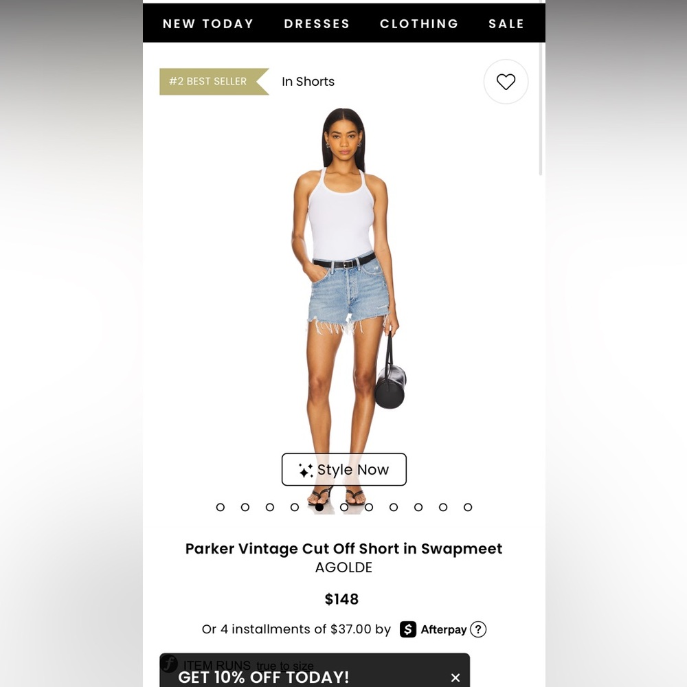 Agolde Parker Shorts Size 25